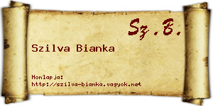 Szilva Bianka névjegykártya